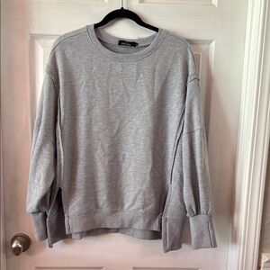 Gray Crewneck Sweater with Classic Design